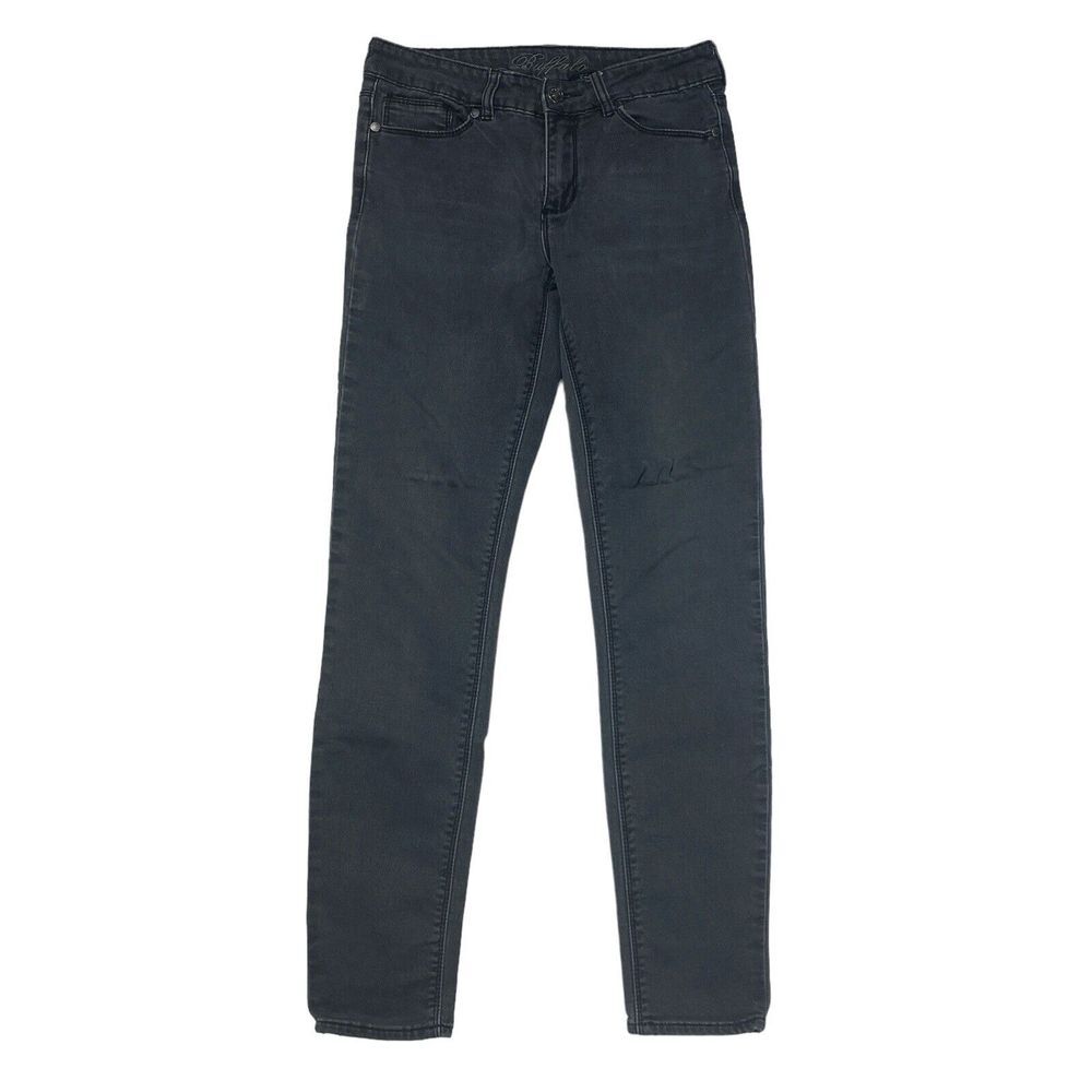 Buffalo David Bitton Skinny Jeans Womens Black Mid Rise Stretch Denim Sz 28